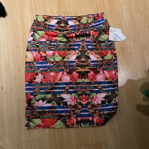 LuLaRoe Tropical Print Pencil Skirt